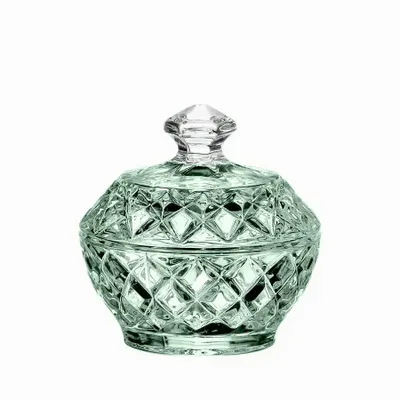 Cristallerie - Ensemble en cristal Malachit sucrier - crémier et plateau - 3 éléments - PEKALLA CRISTAL GLASS