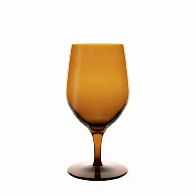 Glass - Vispera Amber Colored Beer Glass - 1 piece 450 ml - PEKALLA CRISTAL GLASS