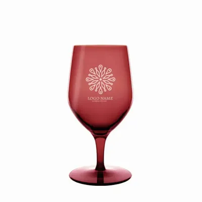 Glass - Vispera Rosal colored beer glass with logo engraving - 1 piece 450 ml - PEKALLA CRISTAL GLASS
