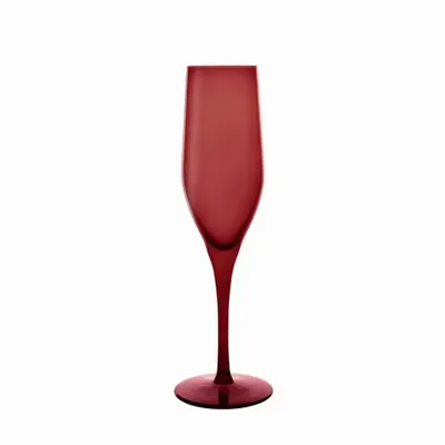 Glass - Vispera Rosal Colored Champagne Glass - 1 piece 170 ml - PEKALLA CRISTAL GLASS
