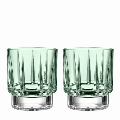 Crystal ware - Linea Malachit Crystal Whiskey Glasses - 2 pieces 300 ml - PEKALLA CRISTAL GLASS