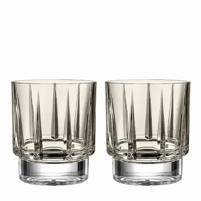 Crystal ware - Linea Mokka Crystal Whiskey Glasses - 2 pieces 300 ml - PEKALLA CRISTAL GLASS