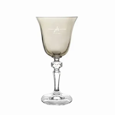 Verres - Kalatina verres à vin en cristal Mokka avec gravure - 2 pièces 170 ml - PEKALLA CRISTAL GLASS