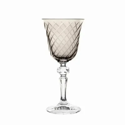 Glass - Gratia Mokka Crystal Wine Glasses - 6 Pieces 170 ml - PEKALLA CRISTAL GLASS