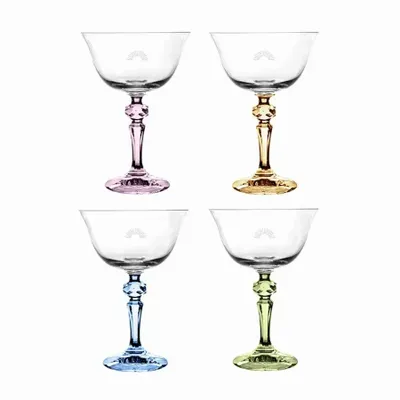 Crystal ware - Kalatina Isla crystal champagne glasses - 4 pieces 180 ml - PEKALLA CRISTAL GLASS