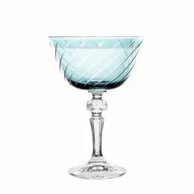 Bougeoirs et photophores - Gratia Aqua Bougie parfumée en soja sur pied en cristal - PEKALLA CRISTAL GLASS