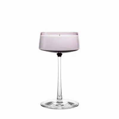 Candlesticks and candle holders - Vida Verbe Scented and colored soy candle on stand - PEKALLA CRISTAL GLASS