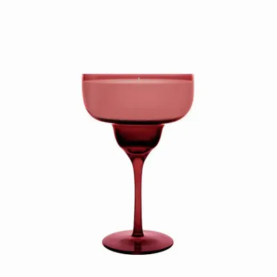 Candlesticks and candle holders - Vispera Rosal Scented and colored soy candle on stand - PEKALLA CRISTAL GLASS