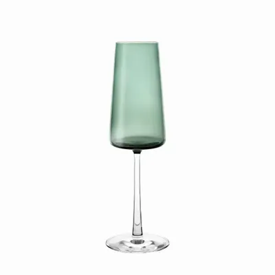 Glass - Vida Colorful Malachit Prosecco Fresca Champagne Glass - 1 piece 240 ml - PEKALLA CRISTAL GLASS