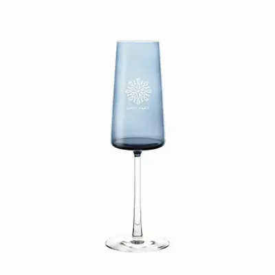 Verres - Vida Verres à champagne colorés Prosecco Mist avec gravure - 2 pièces 240 ml - PEKALLA CRISTAL GLASS