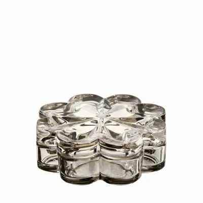 Cristallerie - Boîte en cristal TREFLE à bijoux Mokka - PEKALLA CRISTAL GLASS
