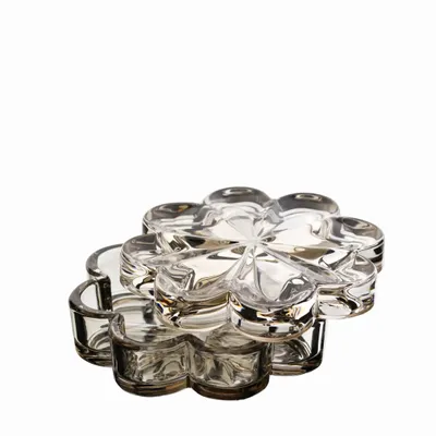 Cristallerie - Boîte en cristal TREFLE à bijoux Mokka - PEKALLA CRISTAL GLASS