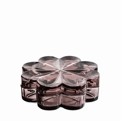 Cristallerie - Boîte en cristal TREFLE à bijoux Slate - PEKALLA CRISTAL GLASS