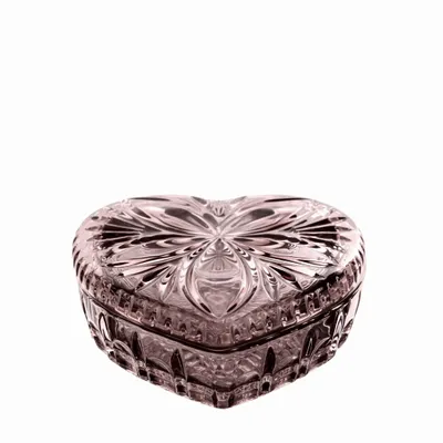 Crystal ware - Slate Crystal HEART Jewelry Box - PEKALLA CRISTAL GLASS