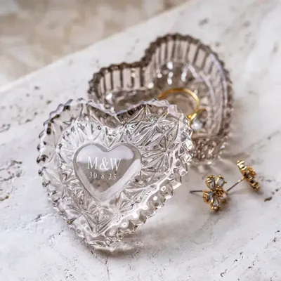 Cristallerie - Mokka Boîte en cristal pour les alliances du couple marié - PEKALLA CRISTAL GLASS