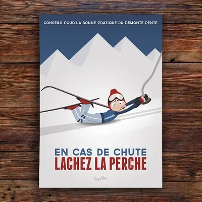 Affiches - Affiche Lachez La Perche - COSYNÉVÉ - MOUNTAIN POSTERS