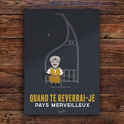 Affiches - Affiche Qd Te Reverrai-Je Bleu - COSYNÉVÉ - MOUNTAIN POSTERS