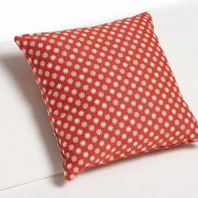 Coussins textile - Coussin d'extérieur Cozip ROUGE ÉTOILÉ | Tissu Elitis - COZIP