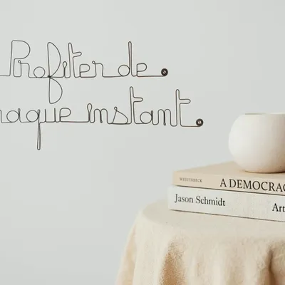 Other wall decoration - Wire Wall Decor\" Enjoying every moment\ - BIJOUX DE MUR