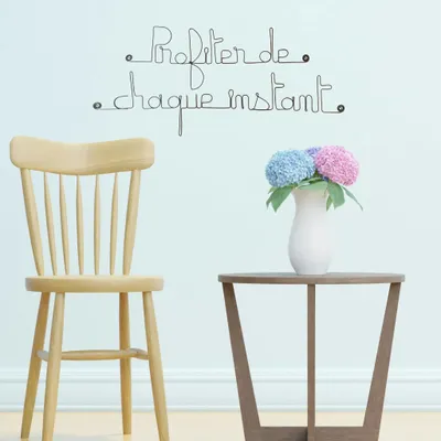 Other wall decoration - Wire Wall Decor\" Enjoying every moment\ " - BIJOUX DE MUR