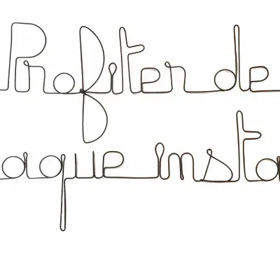 Autres décorations murales - Décoration Murale en Fil de Fer "Profiter de chaque instant" - BIJOUX DE MUR