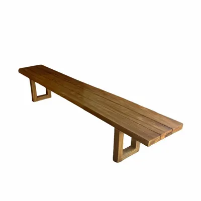 Benches - Bench With Square Foot - Natural - 220 - BAZAR BIZAR LIVING