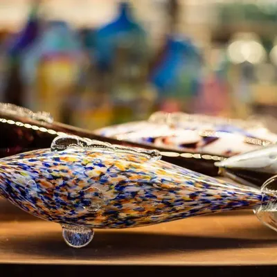 Art glass - Blown glass fish - Decorative object - ALL'ORIGINE