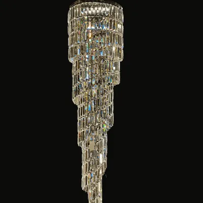 Suspensions - lustre moderne double hauteur Réf:6104 - CRISTALUX LIGHTING DESIGN