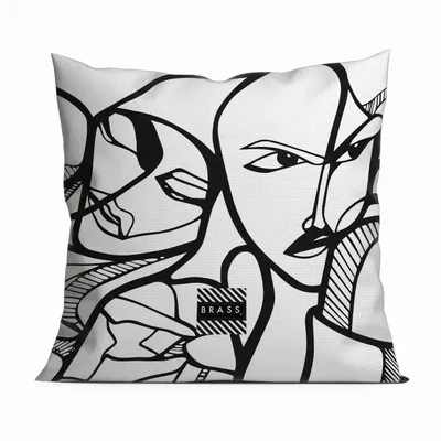 Garden textiles - White Elongi 45 x 45 outdoor cushion - Design by BRASS - ARTDECORIS