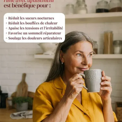 Café et thé - Tisane bio Confort Ménopause - Rituel n°10 - VRAC - 60 g = 40 tasses m - PRÈS DES REINES