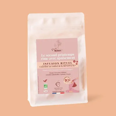 Coffee and tea - Menopause Comfort Organic Herbal Tea - Ritual No. 10 - BULK - 60 g = 4 - PRÈS DES REINES
