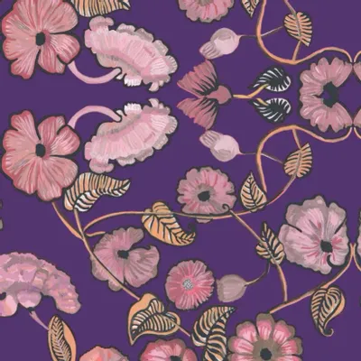 Table linen - Illustrated and invented botany - LYDIE VACHER DESIGN MODE ET DECORATION