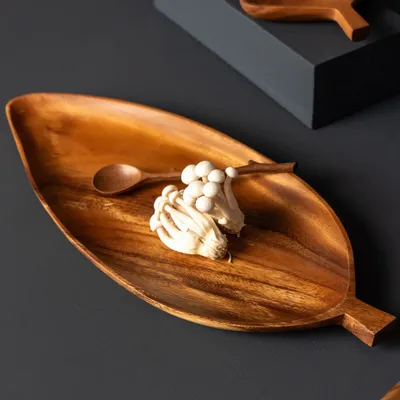 Plats et saladiers - Assiettes Laurel en bois d'acacia - KINTA