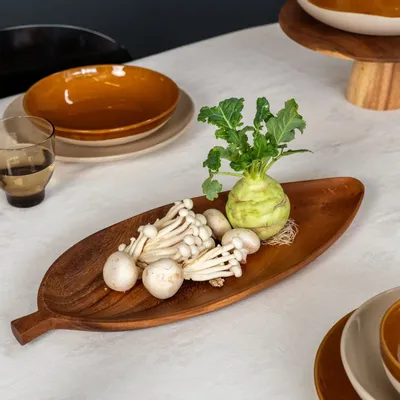Plats et saladiers - Assiettes Laurel en bois d'acacia - KINTA