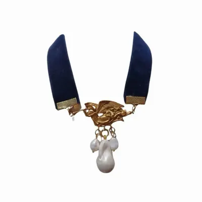 Jewelry - Angel Barocco choker - blue velvet - FASCINATO