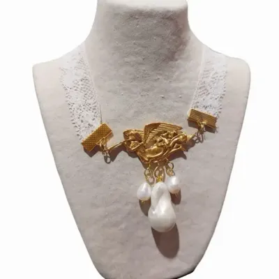 Jewelry - Angel Barocco choker - white lace - FASCINATO