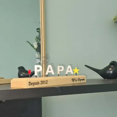 Objets de décoration - PAPA - EN OR - LE DIGRAPHE