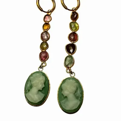 Jewelry - Earrings Lady Green Tourmaline - Pair - FASCINATO