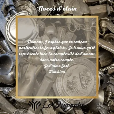 Sculptures, statuettes et miniatures - 10 ans : digraphe noces d'étain - LE DIGRAPHE