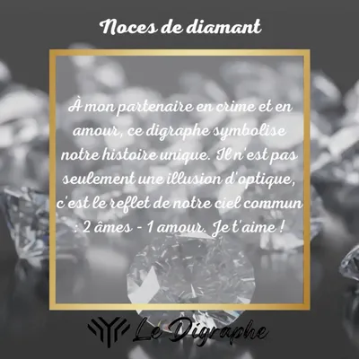 Customizable objects - 60 Years: Diamond Anniversary Digraph - LE DIGRAPHE