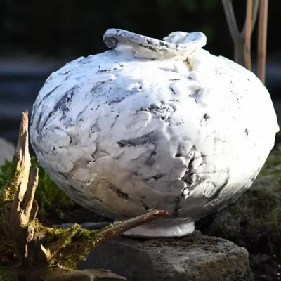 Vases - Vase blanc II, Céramique sauvage - GALERIE SANA MOREAU