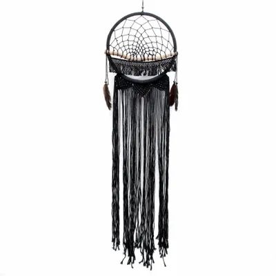 Decorative objects - The Macrame Wood Dreamer - Black - BAZAR BIZAR LIVING