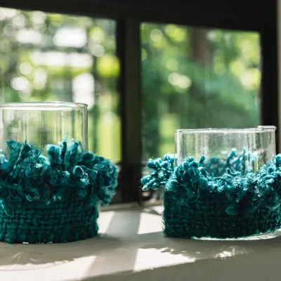 Candlesticks and candle holders - The Oh My Gee Candle Holder - Aqua - S - BAZAR BIZAR LIVING