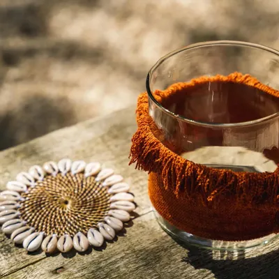 Bougeoirs et photophores  - Le bougeoir Oh My Gee, velours rouillé, taille S - BAZAR BIZAR LIVING