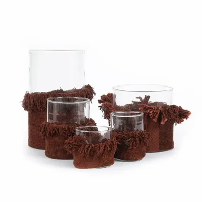Candlesticks and candle holders - The Oh My Gee Candle Holder - Burgundy Velvet - M - BAZAR BIZAR LIVING