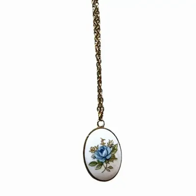 Bijoux - Collier Blue Rose - Chaine S - FASCINATO