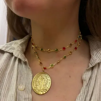 Bijoux - Collier double/long Maria - Chaine Firenze - FASCINATO