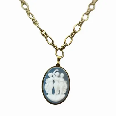 Bijoux - Collier Trois Grâces Bleu - Chaine L - FASCINATO