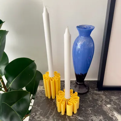 Design objects - small and large candle holder from the pedalo collection - ATELIER MAHD