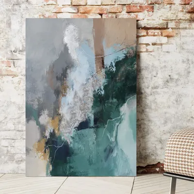 Office design and planning - « Coast » Series of handmade textured abstract paintings - MATISS ART STUDIO